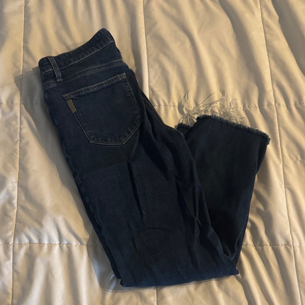 PAIGE Dark Wash Ankle Jeans